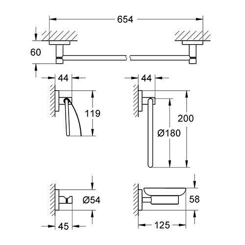 GROHE Essentials Master Bathroom Accessory Set (5-in-1)