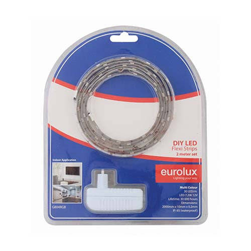 Eurolux LED DIY Strip Light Kit Strip 14.4W RGB 2m