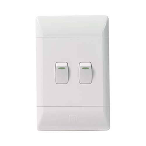 CBi PVC 2 Lever 2-Way Light Switch 4 x 2