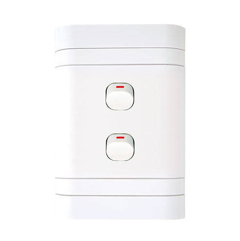 Lesco Cover Strip 2 Lever with 2-Way Light Switch 4 x 2