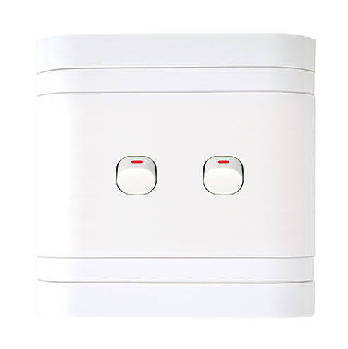 Lesco Cover Strip 2 Lever 1-Way Light Switch 4 x 4
