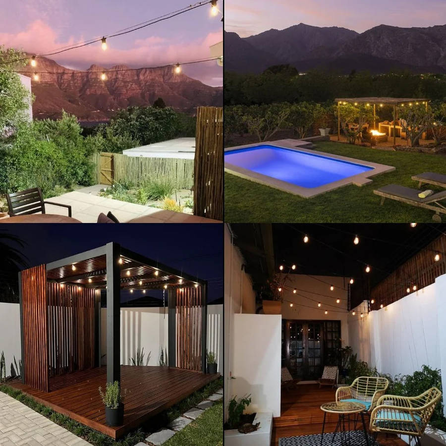 Litehouse Solar Traditional LED Bulb Festoon String Lights 2700K