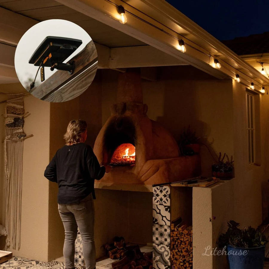 Litehouse Solar Traditional LED Bulb Festoon String Lights 2700K