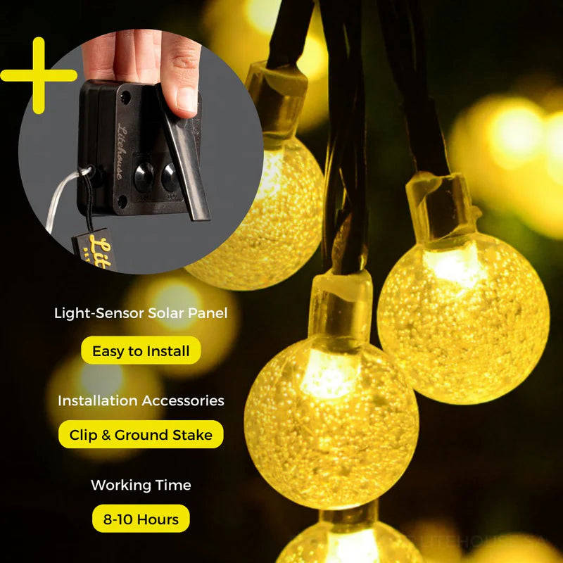 Litehouse Solar Bubble Ball LED Fairy Lights