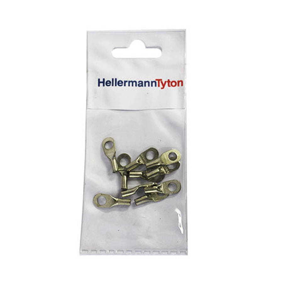 HellermannTyton Standard Cable Lugs HTB25 2.5mm Cable Size 5mm Stud (10)