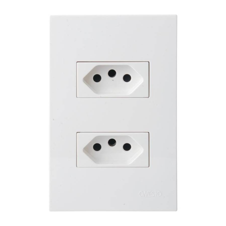 Onesto Matrix Unswitched 2 Slimline Wall Socket 2 x 4