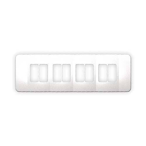 VETi 1 Omni Cluster 8 Vertical Module Cover Plate - White Trim