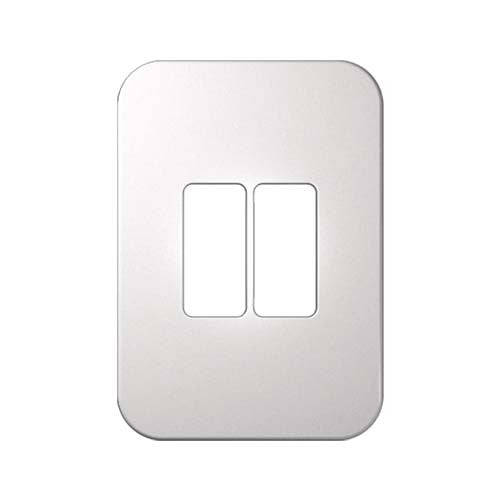 VETi 1 2 Vertical Module Cover Plate 4 x 2 - White Trim