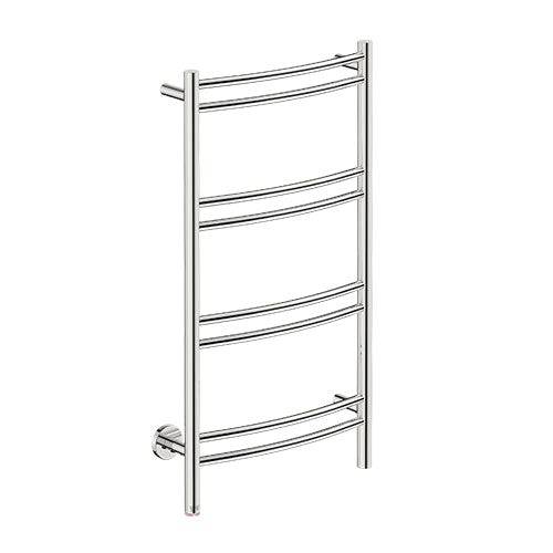 Bathroom Butler Natural 8 Bar Curved PTS Heated Towel Rail 500mm