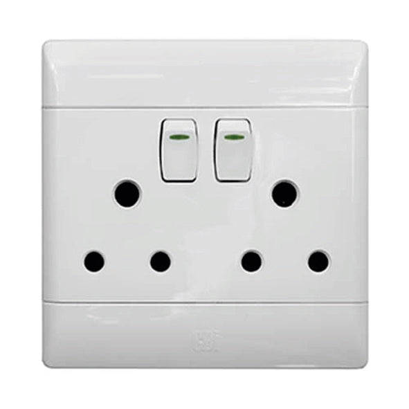 CBi PVC Double Switched Socket 4 x 4