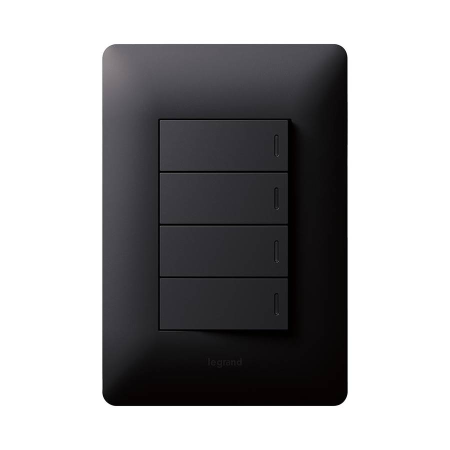 Legrand Ysalis 4 Lever 1-Way Light Switch 4 x 2