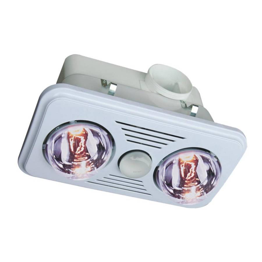 WACO 2 Light Ceiling Mount Bathroom Heater