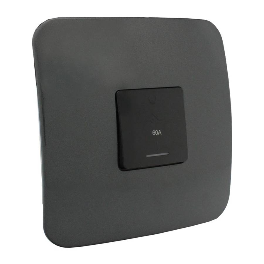 VETi 1 Stove Isolator Switch with Indicator 3P 60A 4 x 4 - Black Module