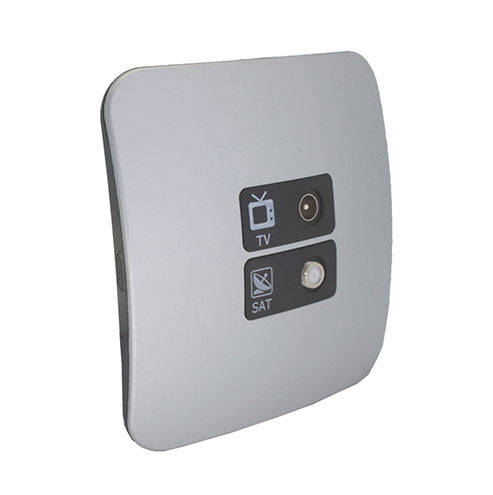 VETi 1 TV & Satellite Combo Socket 4 x 4 - Black Module