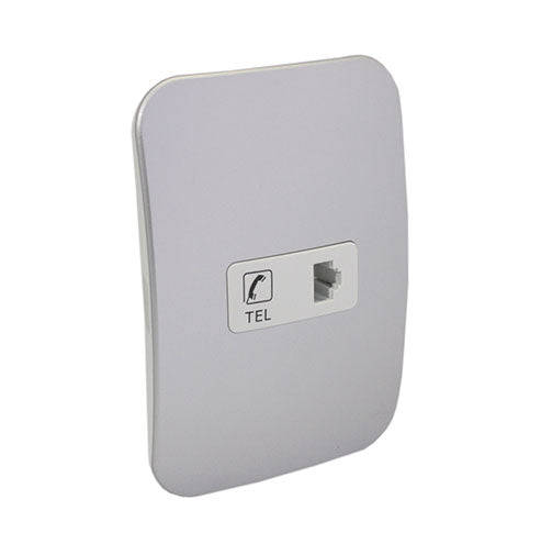 VETi 1 Telephone Socket 4 x 2 - White Module