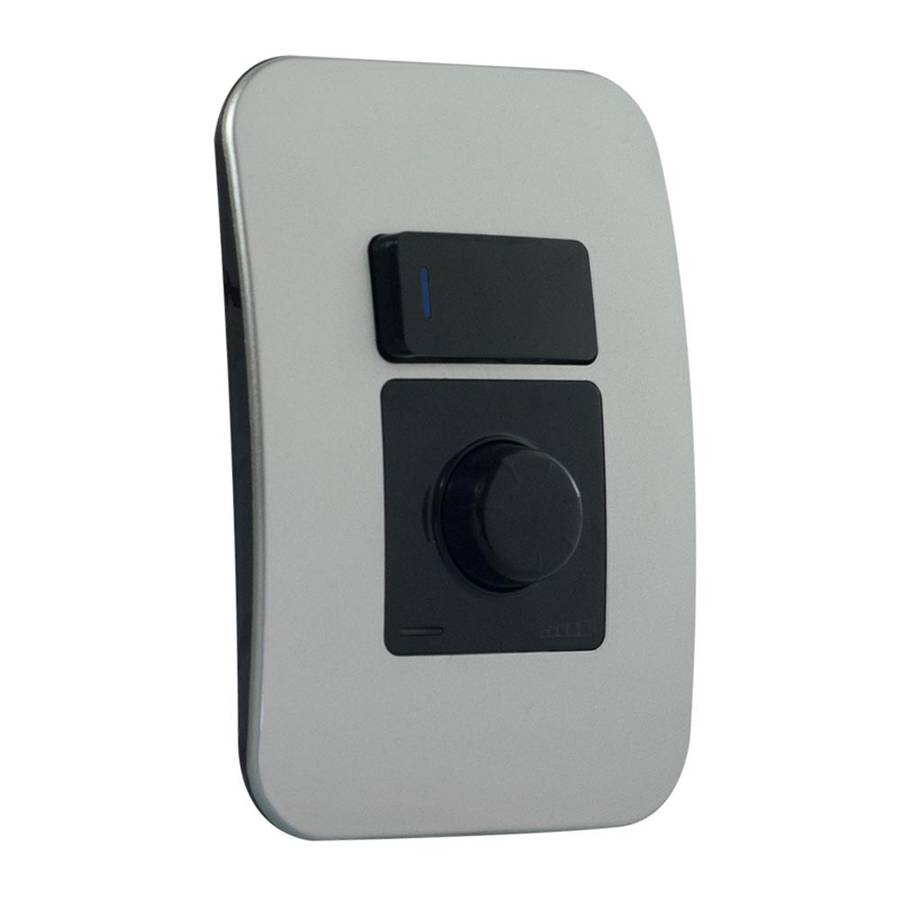 VETi 1 Rotary Dimmer with Locator Switch 400W 4 x 2 - Black Modules