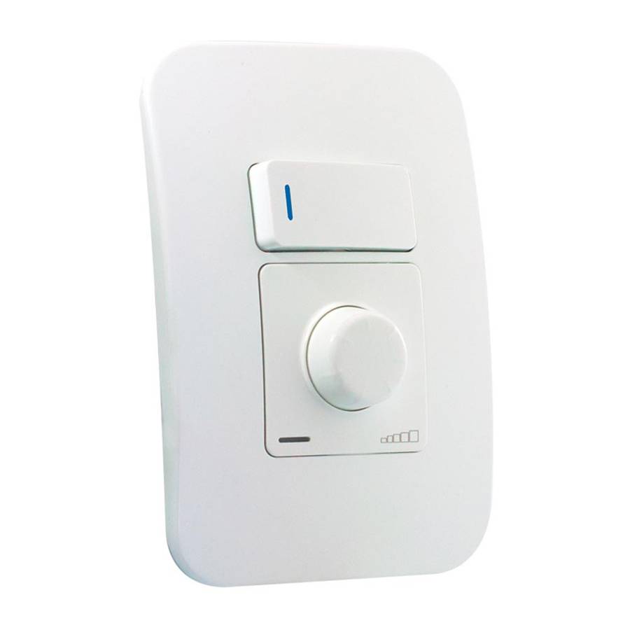 VETi 1 Rotary Dimmer with Locator Switch 400W 4 x 2 - White Modules