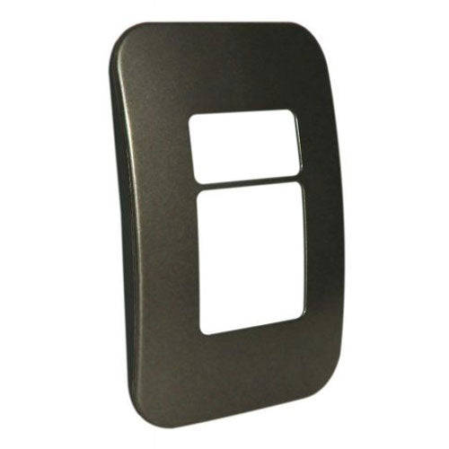 VETi 1 1 Horizontal & Wide Module Cover Plate 4 x 2 - Black Trim
