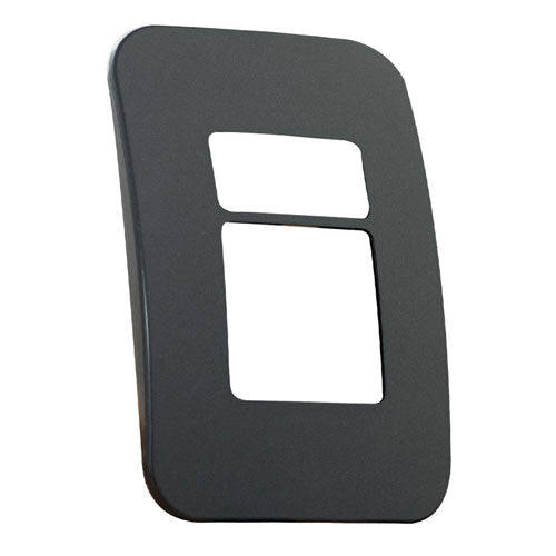 VETi 1 1 Horizontal & Wide Module Cover Plate 4 x 2 - Black Trim
