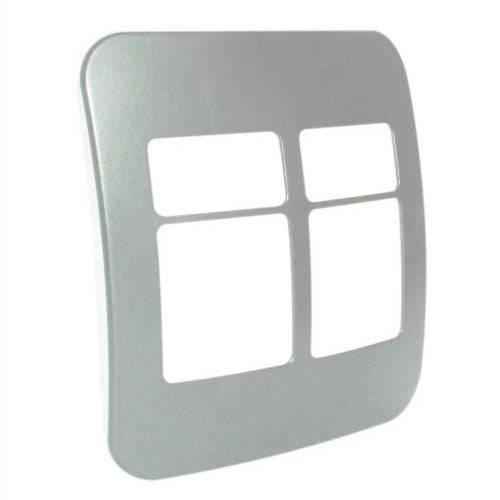 VETi 1 2 Horizontal & 2 Wide Module Cover Plate 4 x 4 - Black Trim
