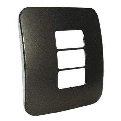 VETi 1 3 Horizontal Module Cover Plate 4 x 4 - Black Trim