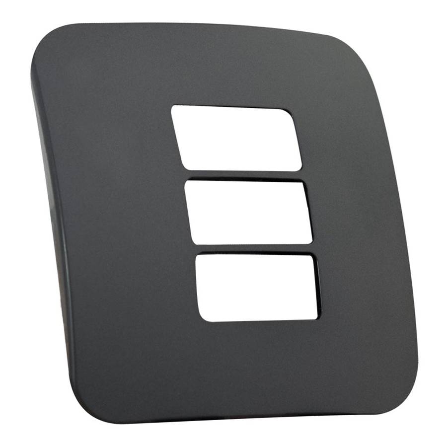 VETi 1 3 Horizontal Module Cover Plate 4 x 4 - Black Trim