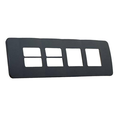 VETi 1 Omni Cluster 4 Horizontal & 2 Wide Module Cover Plate - Black Trim