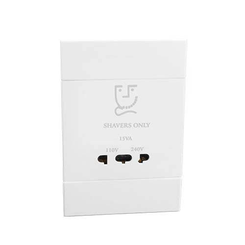 VETi 2 Shaver Socket 2 x 4 - White