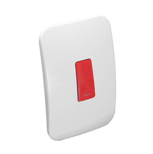 VETi 1 1 Lever Dimmer Switch 4 x 2 - Red Module