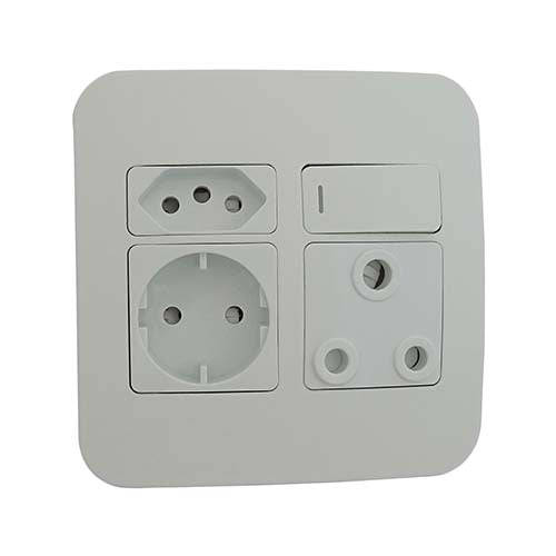 VETi 1 Combo Socket 4 x 4 - White Modules