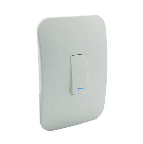 VETi 1 1 Lever 1-Way Light Switch with Locator 4 x 2 - White Module