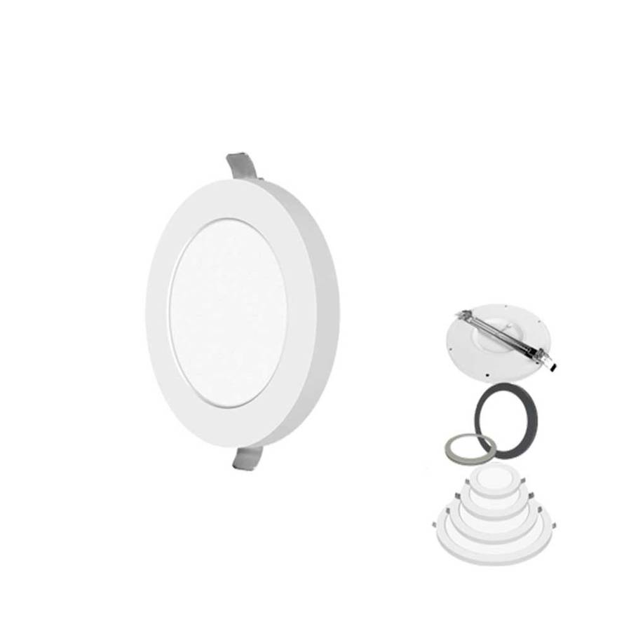 PioLED Iris 2-in-1 Dimmable Round Panel Ceiling Light 6W 455lm 3CCT
