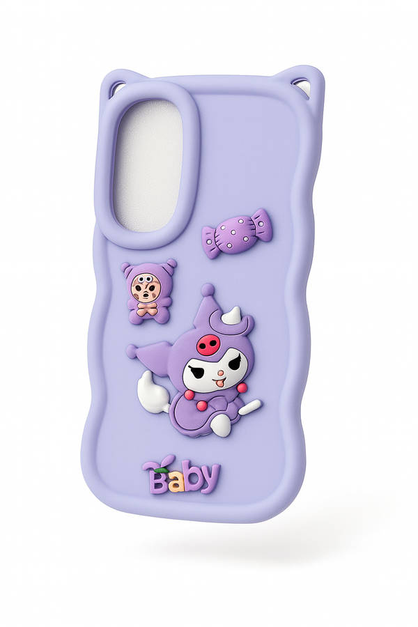 Cute 3D Cartoon Silicone Phone Case Cover Compatible with Samsung A36