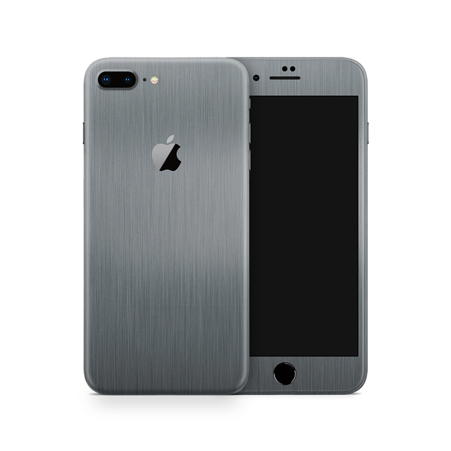 SkinNit Decal Sticker Skin Apple iPhone 8 Plus Brushed Aluminum (Decal Skin)