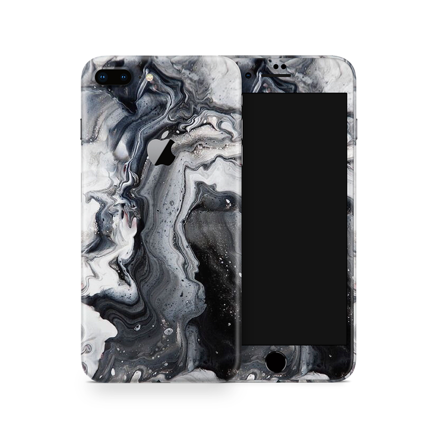 SkinNit Decal Sticker Skin Apple iPhone 8 Plus Marble White Desert (Decal Skin)