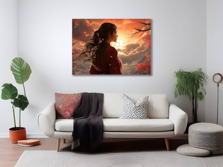 Canvas Wall Art: Autumn Whisper - Poetic Canvas Print