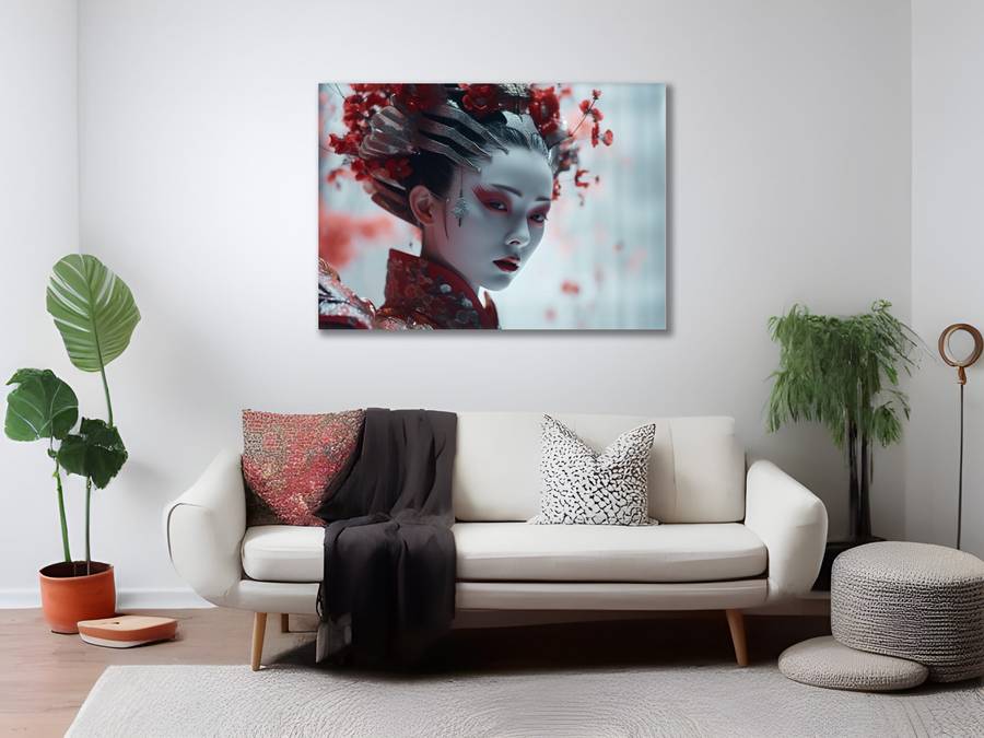 Canvas Wall Art: Crimson Elegance - Elegant Canvas Print