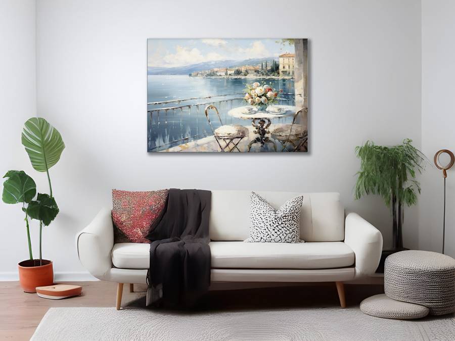Canvas Wall Art: Lakeside Serenity - Landscape Canvas Print