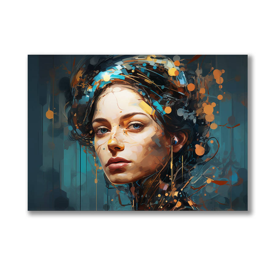 Canvas Wall Art: Cybernetic Muse Canvas Print