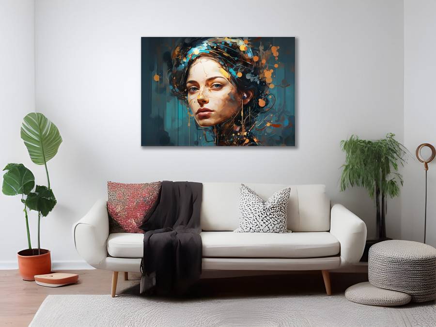 Canvas Wall Art: Cybernetic Muse Canvas Print