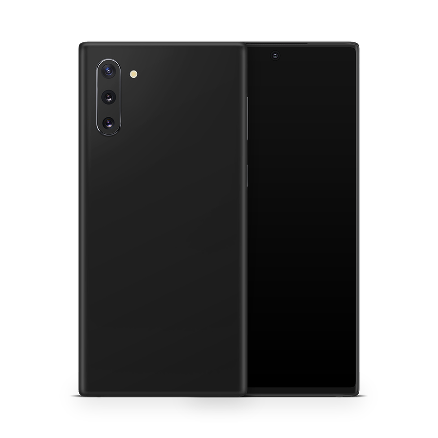 SkinNit Decal Sticker Skin Samsung Galaxy Note 10 Plus Matte Black (Decal Skin)