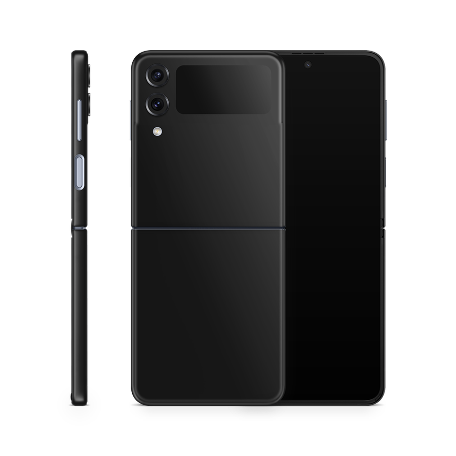 SkinNit Decal Sticker Skin Samsung Galaxy Z Flip 4 Matte Black (Decal Skin)