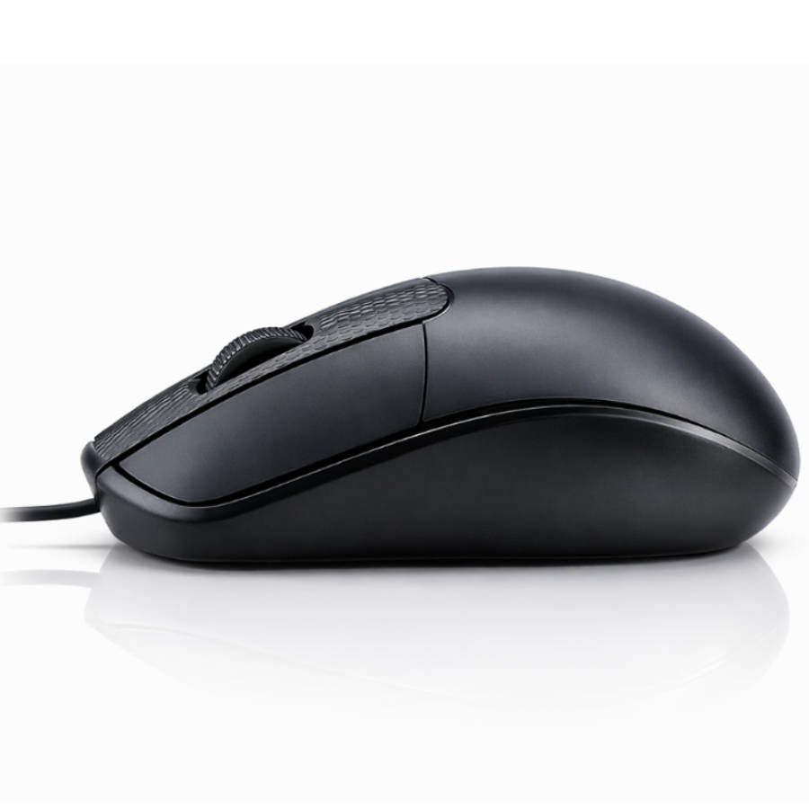 Wired Ergonomic Optical Mouse with Textured Scroll Wheel, Universal Laptop Compatibility
