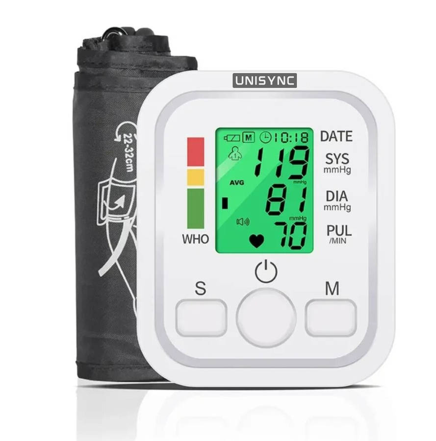 Fully Automatic Arm Blood Pressure Monitor  Digital LCD  Adjustable 2232cm Cuff  USB or ...
