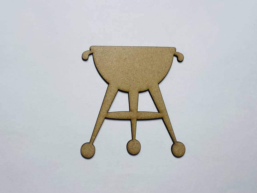 Laser Cut BBQ Barbecue Grill Unfinished Cutout 76mm high
