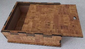 Gift box with sliding lid covered size 110x110x50