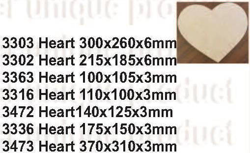 Heart Std MEDIUM 215x185x6 (3211)