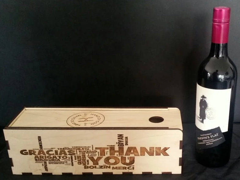 Laser Cut Wine Box single(with out engraving)