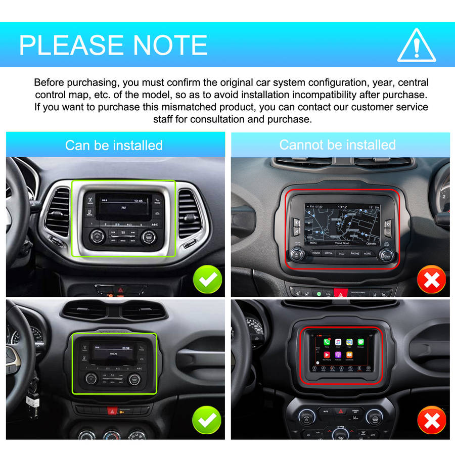 Jeep Renegade (20162020) OEM Look | 9" Android Touch Screen Radio | Wireless CarPlay & Android...