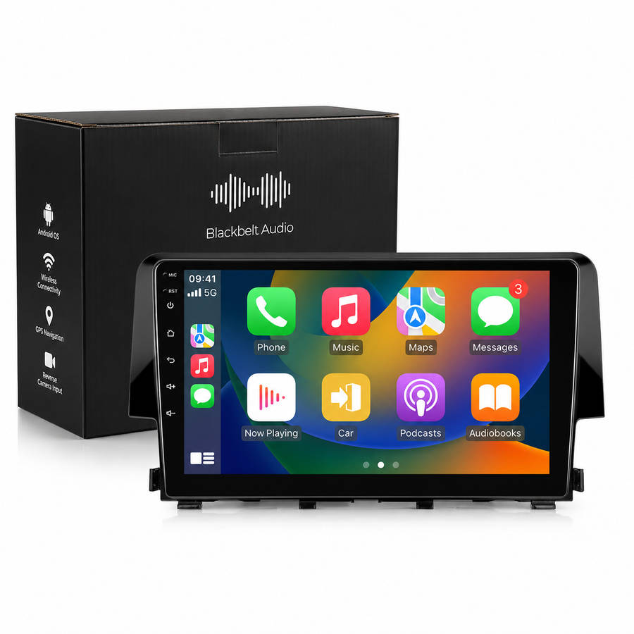 Honda Civic 20162021 Android Radio | 4GB RAM | GPS + Wireless CarPlay | Blackbelt Audio SA